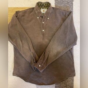 Vintage Corduroy popover shirt.  Size M.  Brown Corduroy